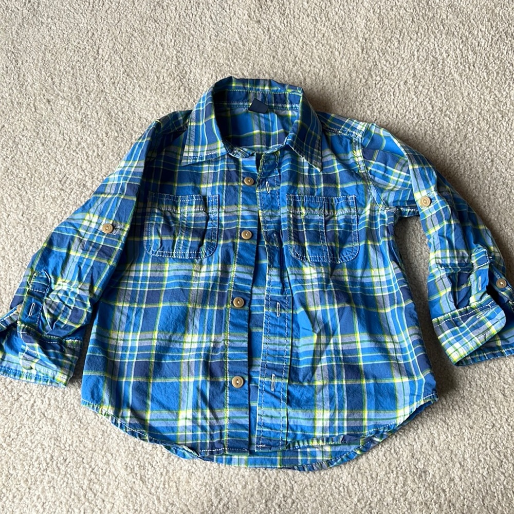 Baby Gap Blue Plaid Shirt